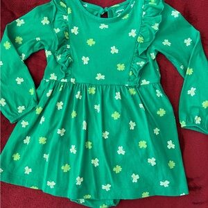 Carter's Green Shamrock One Piece